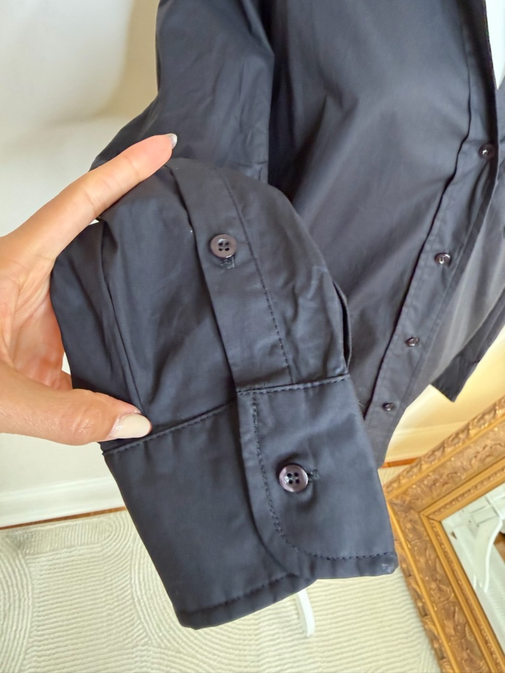 MARBLE Black Button-Up Shirt - Picture 8 of 11